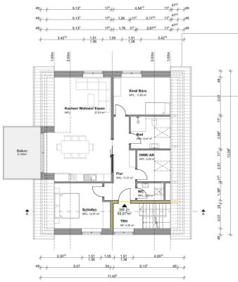 90m² Dachgeschosswohnung mit Balkon im Erstbezug - 46325 Borken