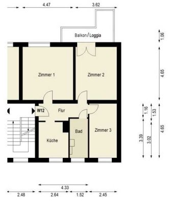 3-Zimmer-Altbau mit sonnigem Balkon – Termine nach Vereinbarung, auch am Wochenende! ☎️ 0172-3261193