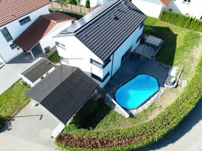 ++Exklusives Einfamilienhaus mit privatem Pool in begehrter Wohnlage und traumhafter Alpensicht++
