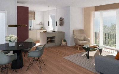 Neu: Helle 3-Zimmer Attika Wohnung mit großer Dachterrasse in Freiburg
