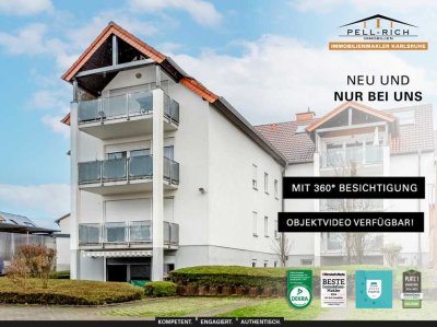 WOHNEN AUF ZWEI ETAGEN: Helle, bezugsfreie Maisonette ETW mit Balkon & eigenem Stellplatz in Malsch