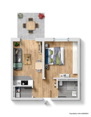 Kompakte 2 Zimmerwohnung mit Balkon *NEUBAU*