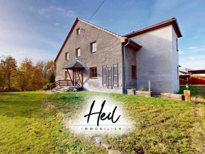 Bauernhaus mit separater Einliegerwohnung I 6.231m² Grundstücksfläche I Nähe Colditz