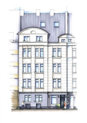 Schöne Altbauwohnung mit Balkon und Einbauküche