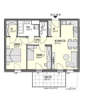 Moderne 3-Zimmer Neubauwohnung mit Balkon in Wien Floridsdorf (Erstbezug)