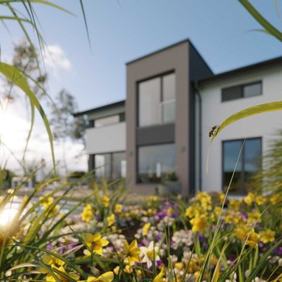 Baugrundstück mit Neubau - Einfamilienhaus in schöner Lage