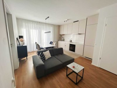 Vollmöbliert:Moderne 4 Zimmer Neubauwohnung mit Fußbodenheizung, Balkon & Top-Lage