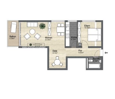 Erstbezug nach Kernsanierung - 2,5-Zimmer-Wohnung auf der Lug