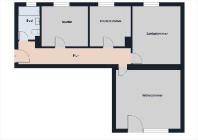 Renovierte drei Zimmer Wohnung mit Loggia und Garage