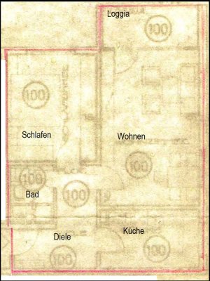 Helle mit Blick ins Grüne 2-Zimmer Wohnung mit Balkon im 1. OG in Stuttgart-Freiberg