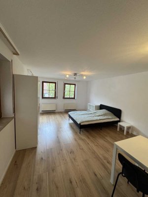 Erstbezug nach Sanierung mit Einbauküche und Balkon: freundliche 1-Zimmer-Wohnung in Waldenbuch