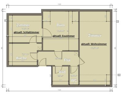 Renovierte 3 Zimmerwohnung mit Einbauküche, Gartennutzung und Stellplatz zu vermieten