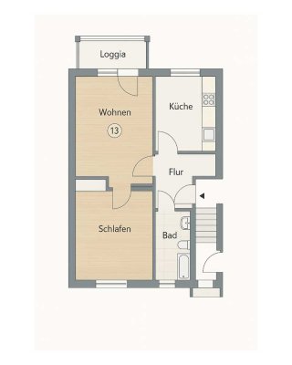 Ansprechende 2-Zimmer-Wohnung in 64287, Darmstadt