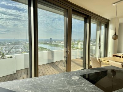DANUBEFLATS - 45m2 Balkon inkl. Küche, Pool und Wellness Bereich - U1 vor der Türe! LUXUS LEBEN AM WASSER
