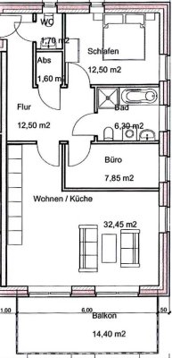 Zweitbezug mit Einbauküche und Balkon: schöne 3-Zimmer-Wohnung in Neumünster-Einfeld