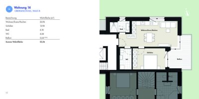 2-Zimmer Obergeschoßwohnung mit Ost-Südbalkon und Aufzug