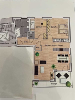 Geschmackvolle, neuwertige 3-Raum-Wohnung mit gehobener Innenausstattung mit Balkon in Hückeswagen