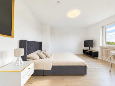 Möbliertes 1-Zimmer-Apartment mit Garage und Fernblick
