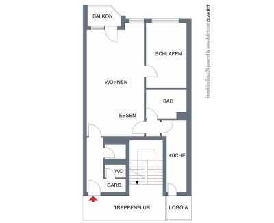 Gepflegte 2-Zimmer-Wohnung mit Balkon und EBK in Homburg City