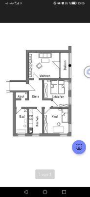 Ansprechende 3,5-Zimmer-Wohnung mit Balkon gehobener Innenausstattung mit Balkon in Velbert