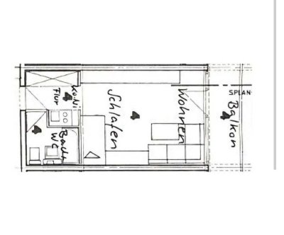 Schöne, helle 1-Zimmer-Wohnung mit Balkon in Botnang zu vermieten