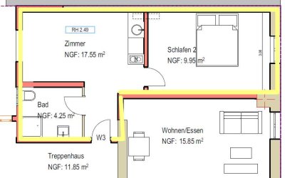 Exklusive 2-Zimmer-Wohnung mit Einbauküche in Kenzingen