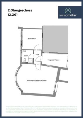 Helle, moderne Wohnung mit 1ZKB, 60m²  - im 2.OG eines Wohn- und Geschäftshauses in zentraler Lage