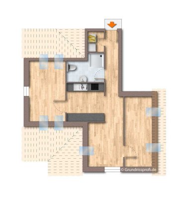 Schöne sonnige 3 Zimmer Wohnung inkl. EBK