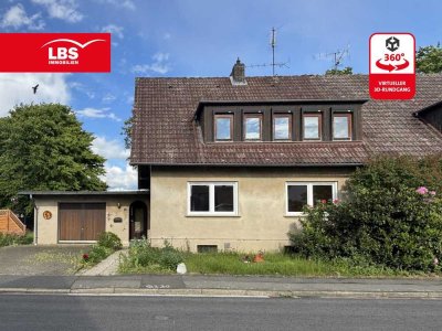 Ihr neues Zuhause! Doppelhaushälfte mit Garten und zwei Garagen in Pöhlde
