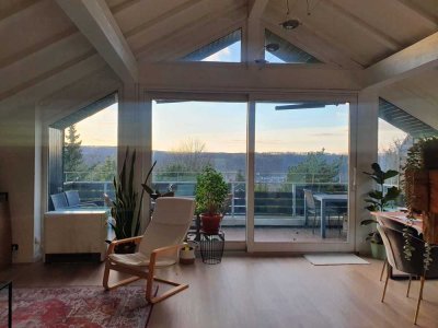 Koblenz-Karthause, 3,5 Zimmer Studio Wohnung 93 m²,  Mosel-Panoramablick