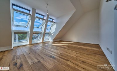 NEU! ++ ERSTBEZUG ++ 6 Exklusive DG-Wohnungen mit Terrasse &amp; Weitblick ++ Siebenbrunnenplatz ++ 1050 Wien ++