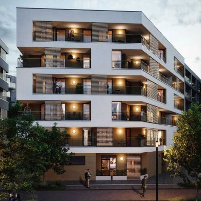 Urbanes Design trifft Natur: 4 Zimmer mit Loggia direkt am Neckarufer-Park