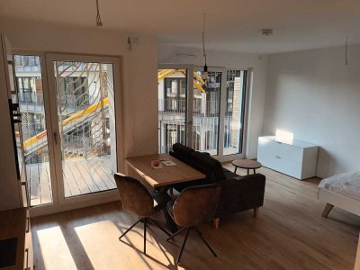 Vollmöbliertes 1-Zimmer-Appartment mit Einbauküche und Balkon