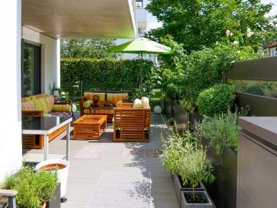 Wohnen wie im eigenen Haus! Exklusive Gartenwohnung mit hochwertiger Ausstattung.