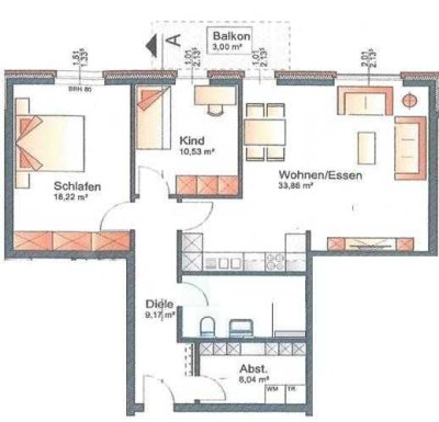 Helle 3-Zimmer-Neubauwohnung mit Balkon