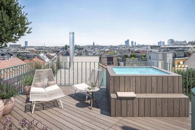 Penthouse mit Whirlpool auf On-Top-Terrasse