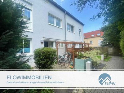 optimal nach Westen ausgerichtetes Reihenmittelhaus
