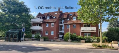 Helle Wohnung mit Südbalkon im 1.OG in zentraler Lage für ruhiges Paar