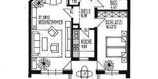 Sonnige 2-Zimmer-Wohnung mit Balkon im 3. OG in Augsburg-Universitätsviertel