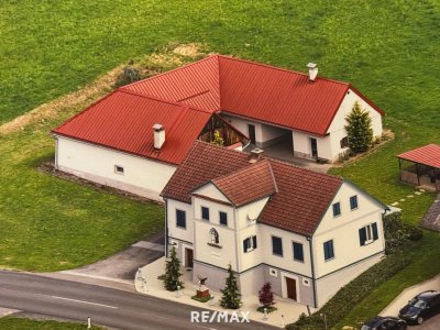 Gelegenheit! Sehr gepflegter Landsitz mit großem Wirtschaftsgebäude