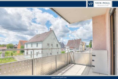 Gepflegte 4-Zimmer-Wohnung mit großzügiger Raumaufteilung + Garage und Süd-Balkon