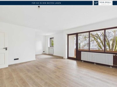 Toplage Nikolaviertel: Modernisierte 3,5 Zimmer Wohnung, Balkon, TG-Stellplatz und grüner Ausblick