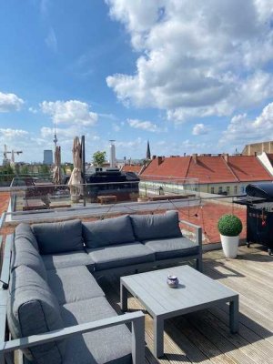 Penthouse with rooftop in Prenzlauer Berg - Winsviertel, partially furnished