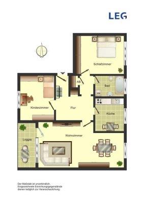 3-Zimmer-Wohnung in der City frei, ab August Einzugsfertig