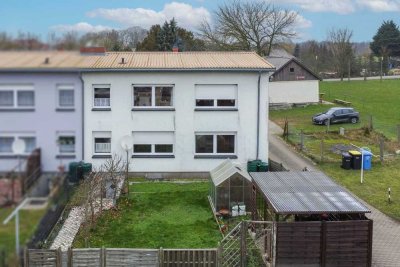 Großes Platzangebot auf 2 Etagen: Reiheneckhaus mit 6 Räumen Nähe Güstrow in Lüssow - Karow