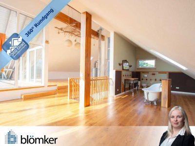 Blömker! Mit Grundstück: Architektenhaus zum Verlieben – inkl. Garage,  Kamin & Kota im Garten