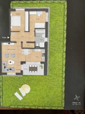 3-Zimmer-EG-Wohnung in Neubau mit Gartenanteil in Aulendorf