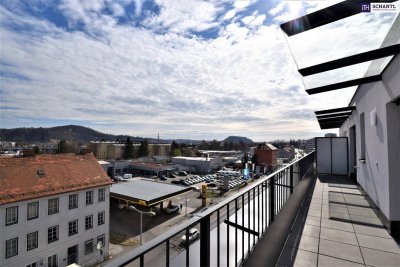 Ihr Traum-Penthouse in Graz-Gösting wartet! Lassen Sie sich von atemberaubendem Schlossbergblick, einer großzügigen Dachterrasse und Komfort mit Tiefgarage und Kellerabteil verzaubern.