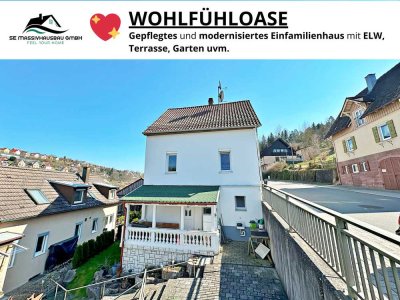 WOHLFÜHLOASE - Gepflegtes und modernisiertes Einfamilienhaus mit ELW, Terrasse, Garten uvm.