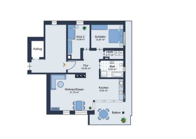 Penthouse DD-Blasewitz mit Elbhang-Blick